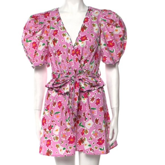 Celia B Amethyst Puff Sleeve Mini Dress - Picture 1 of 4